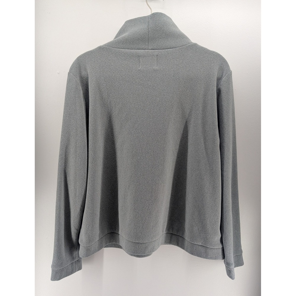 Dudley Stephens Womens XL Gray Fleece Turtleneck Cowl Neck Pullover Top USA Made - Picture 2 of 6